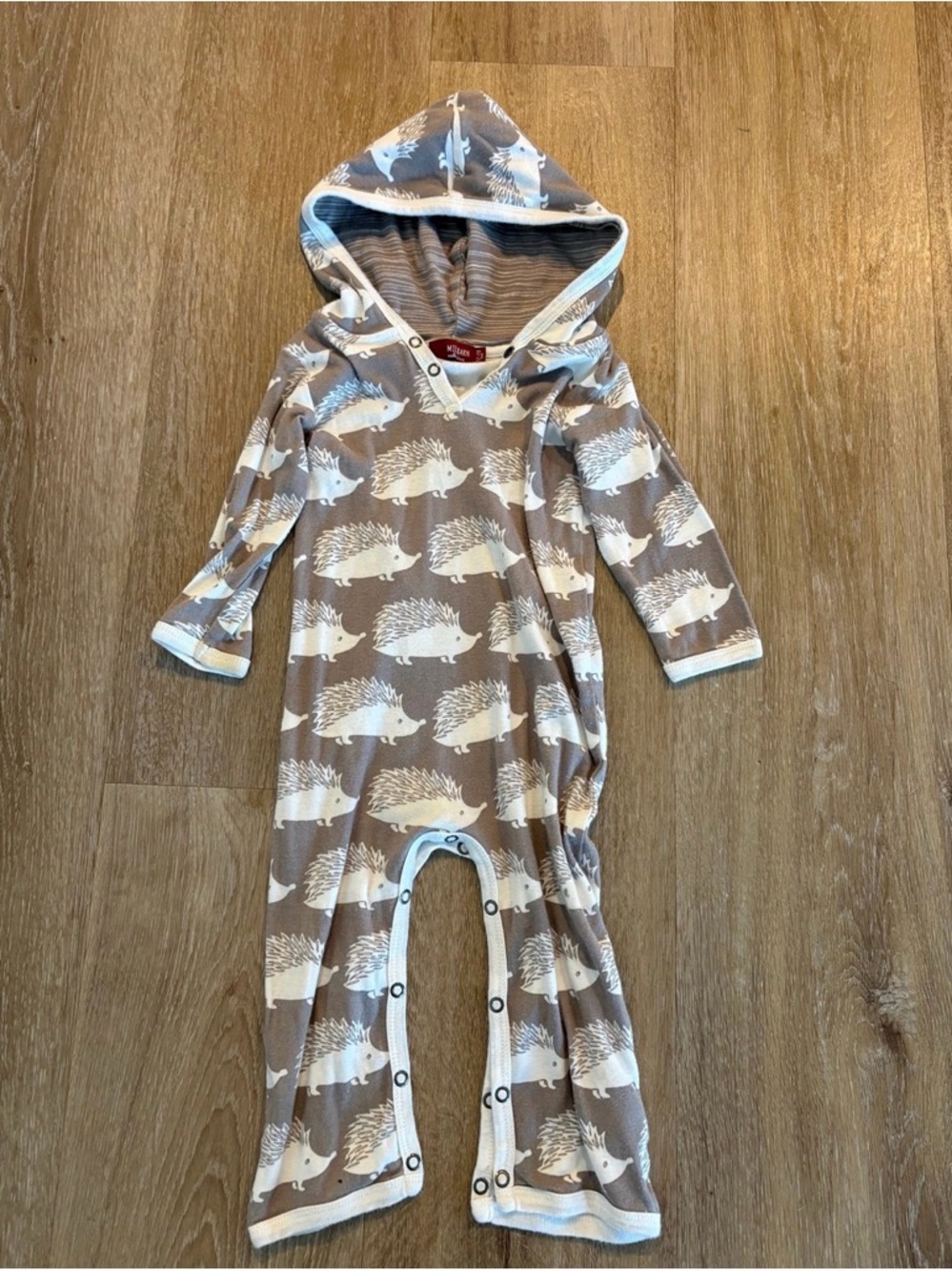 Milkbarn Hedgehog Hooded One-Piece 12-18 months